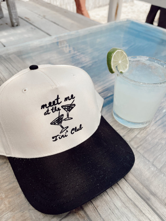 Meet Me at the Tini' Club - Black Vintage Trucker Hat