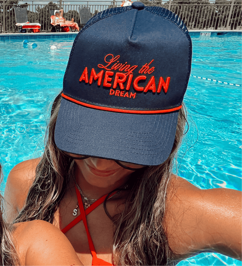 Living The American Dream - Navy Trucker Hat