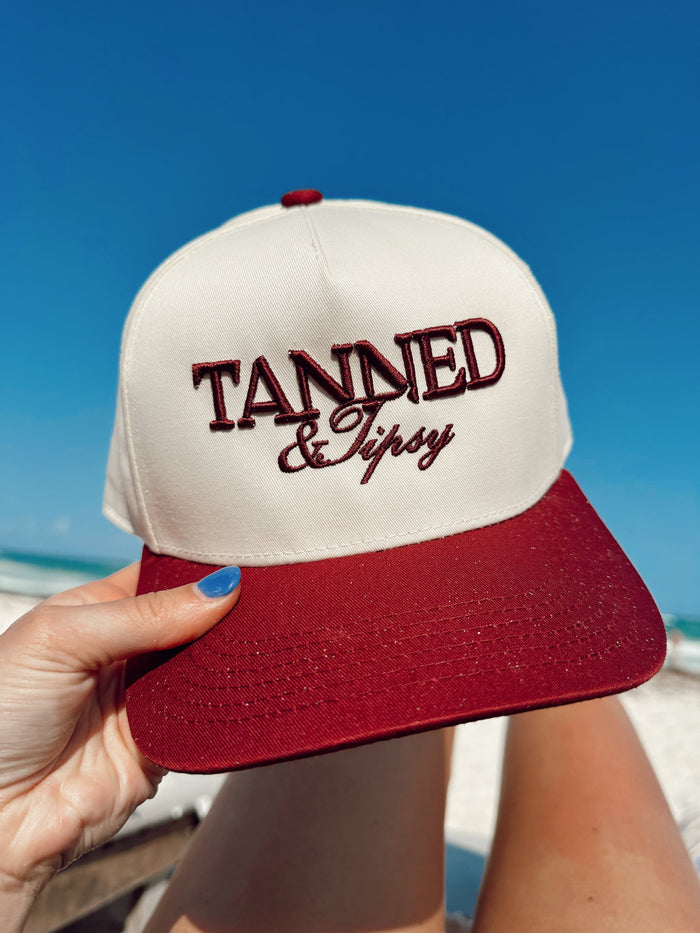 Tanned & Tipsy - Wine Vintage Trucker Hat