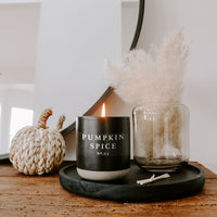 Pumpkin Spice Soy Candle - Black Stoneware Jar - 12 oz