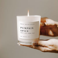 Pumpkin Spice Soy Candle - White Jar - 11 oz