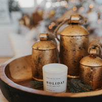 Holiday Soy Candle - White Jar - 11 oz