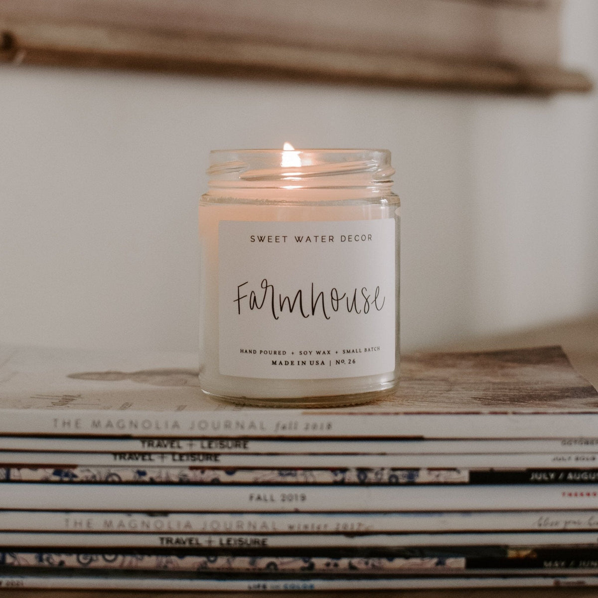 Farmhouse Soy Candle - Clear Jar - 9 oz