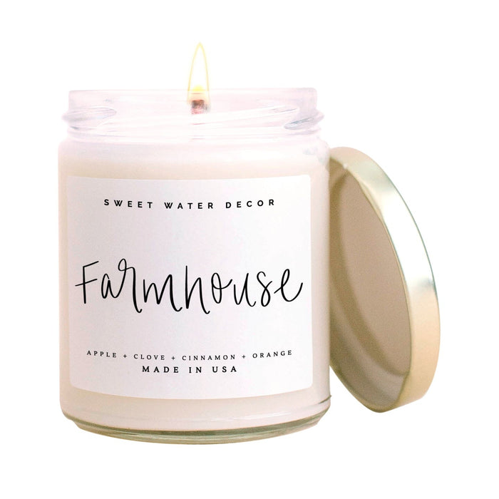 Farmhouse Soy Candle - Clear Jar - 9 oz