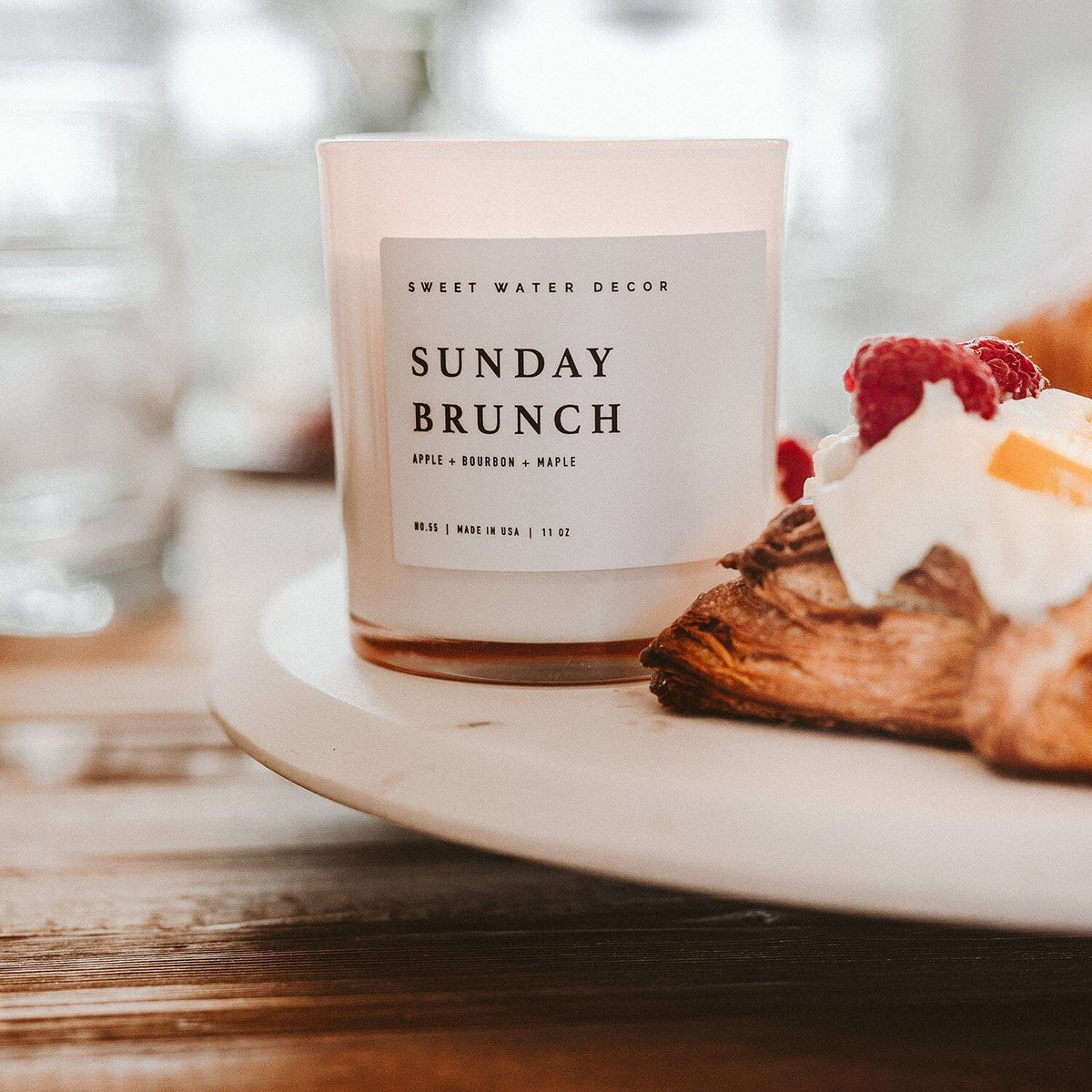 Sunday Brunch Soy Candle - White Jar - 11 oz