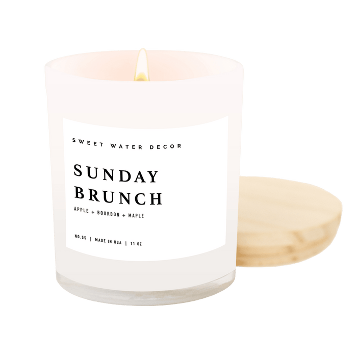 Sunday Brunch Soy Candle - White Jar - 11 oz