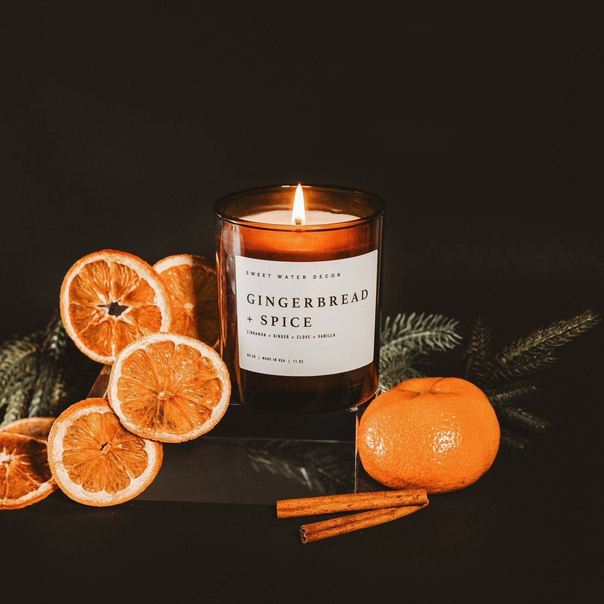 Gingerbread and Spice Soy Candle - Amber Jar - 11 oz