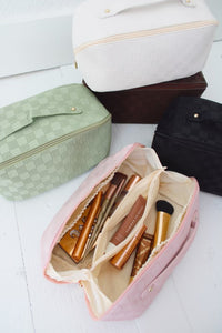 Rosemary Leather Makeup Bag