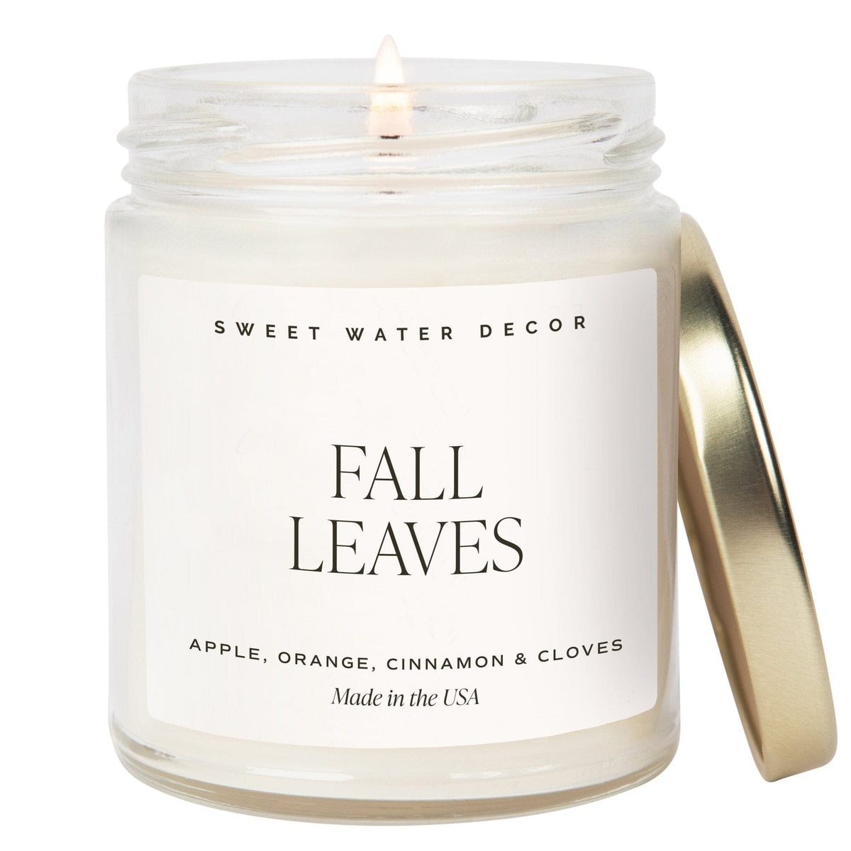 Fall Leaves Soy Candle - Clear Jar - 9 oz