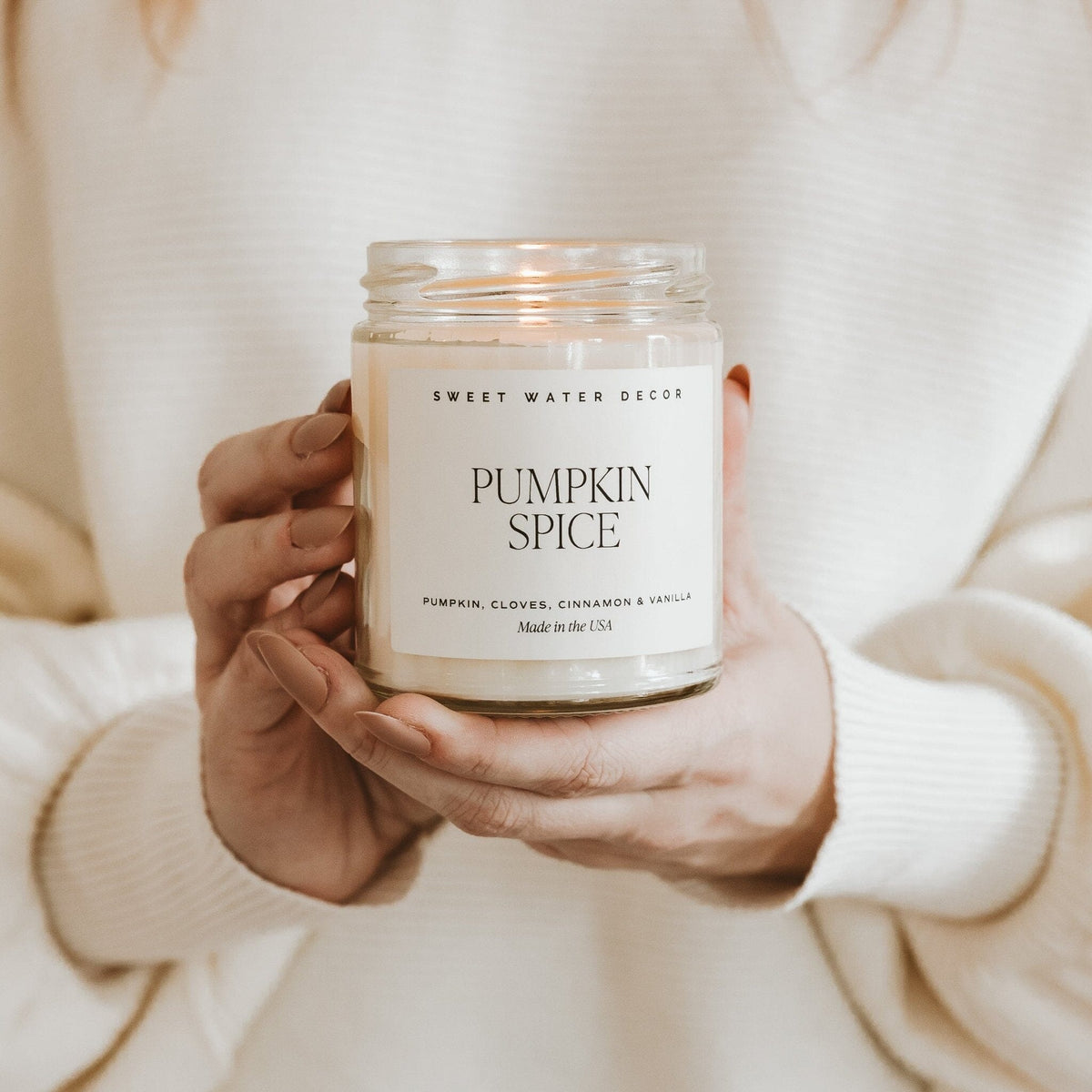 Pumpkin Spice Soy Candle | 9oz. Clear Jar