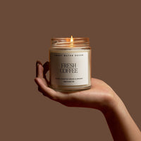 Fresh Coffee Soy Candle - Clear Jar - 9 oz