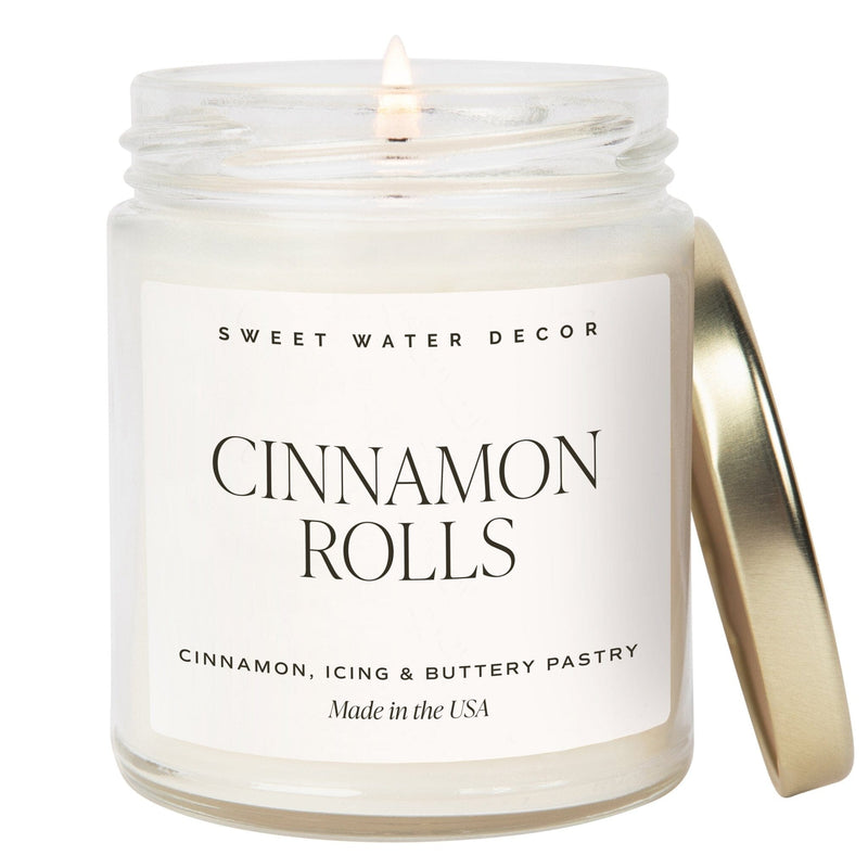 Cinnamon Rolls Soy Candle - Clear Jar - 9 oz