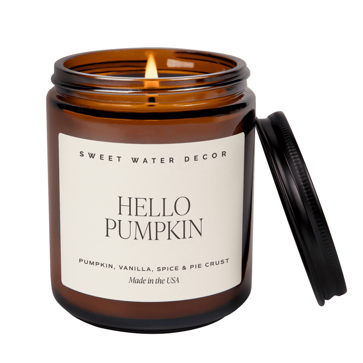 Hello Pumpkin Soy Candle - Amber Jar - 9 oz