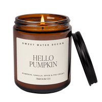 Hello Pumpkin Soy Candle - Amber Jar - 9 oz