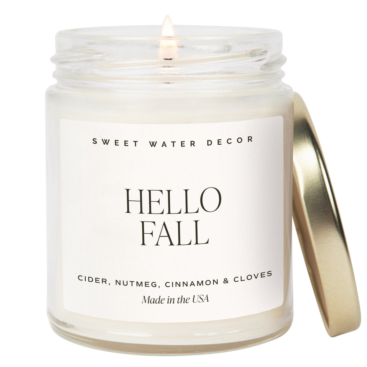 Hello Fall Soy Candle - Clear Jar - 9 oz