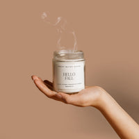 Hello Fall Soy Candle - Clear Jar - 9 oz