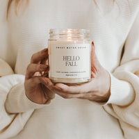 Hello Fall Soy Candle - Clear Jar - 9 oz