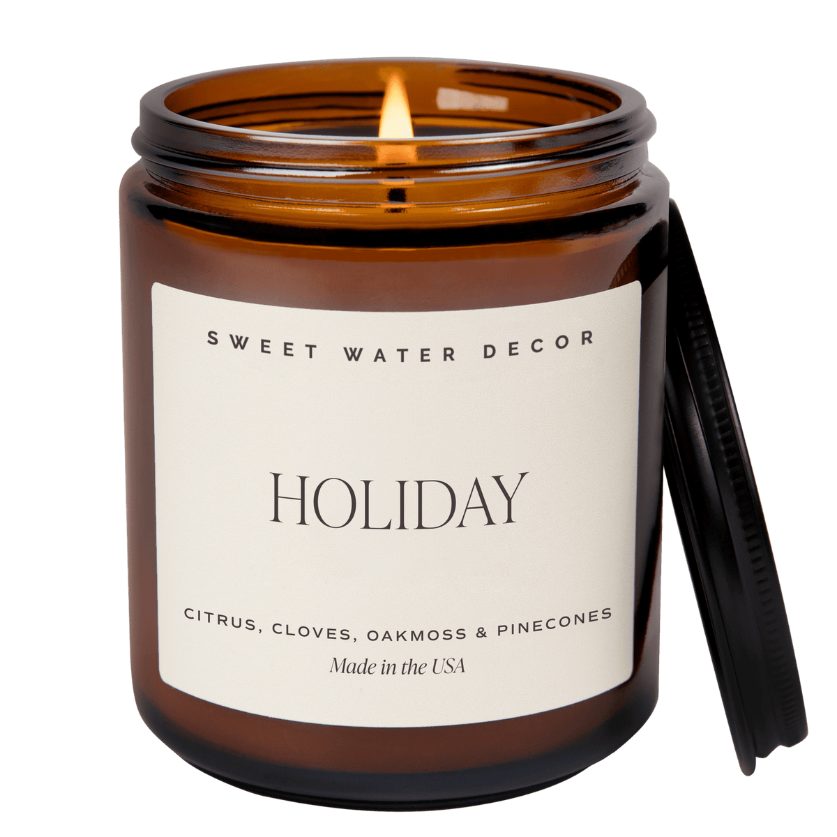 Holiday Soy Candle - Amber Jar - 9 oz