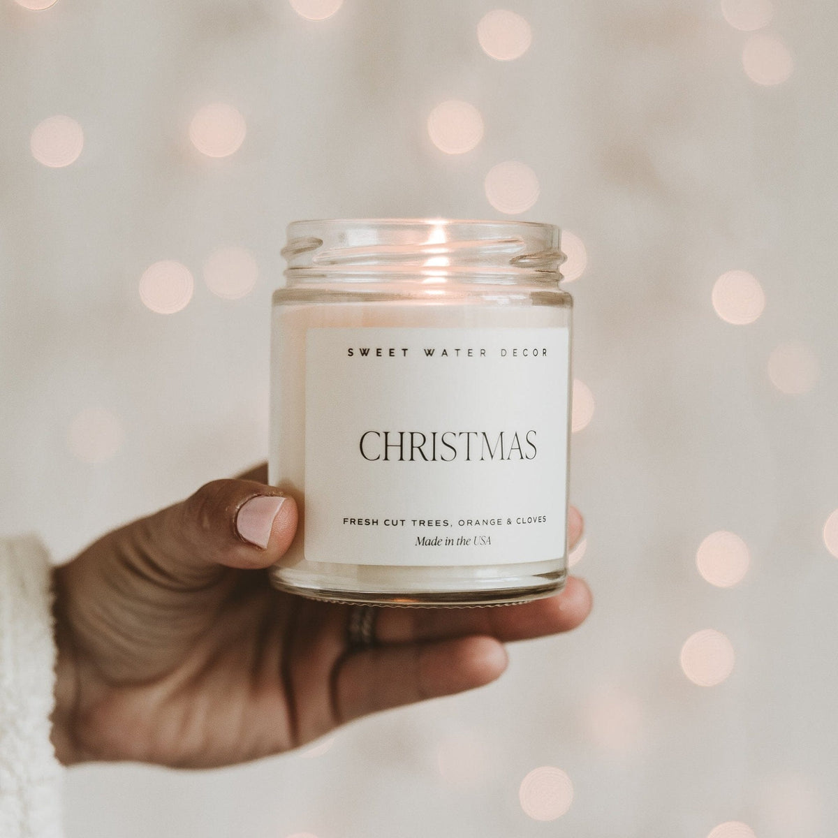 Christmas Soy Candle - Clear Jar - 9 oz