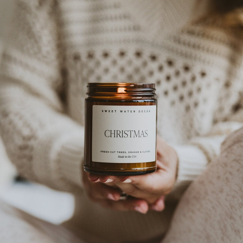 Christmas Soy Candle - Amber Jar - 9 oz