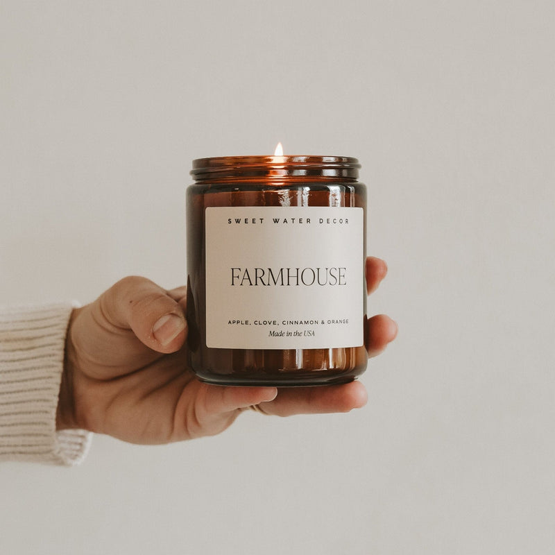 Farmhouse Soy Candle - Amber Jar - 9 oz