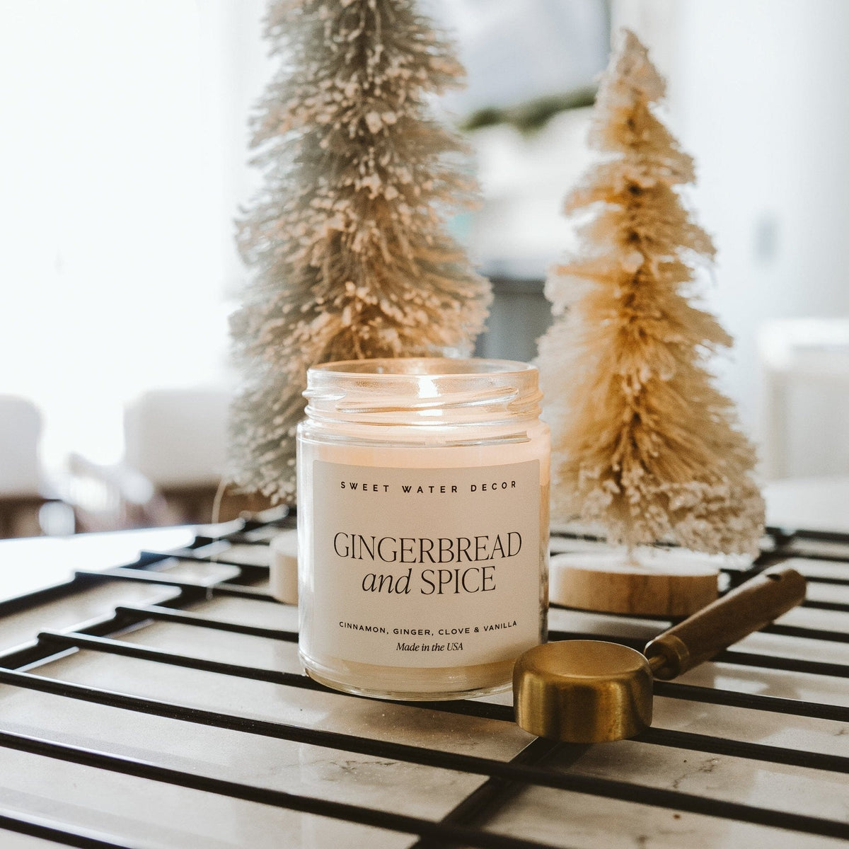 Gingerbread and Spice Soy Candle - Clear Jar - 9 oz