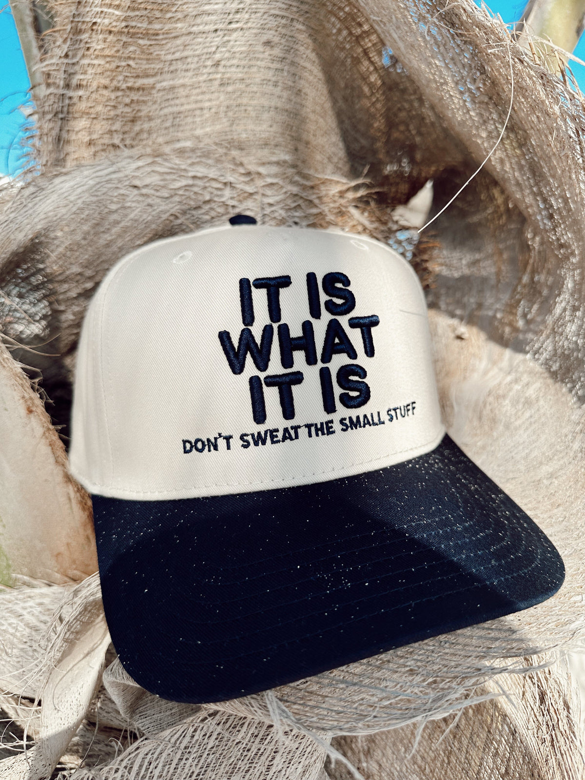 It Is What It Is - Navy Vintage Trucker Hat