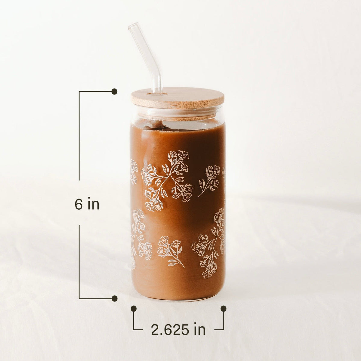 Holly Can Glass - 17 oz