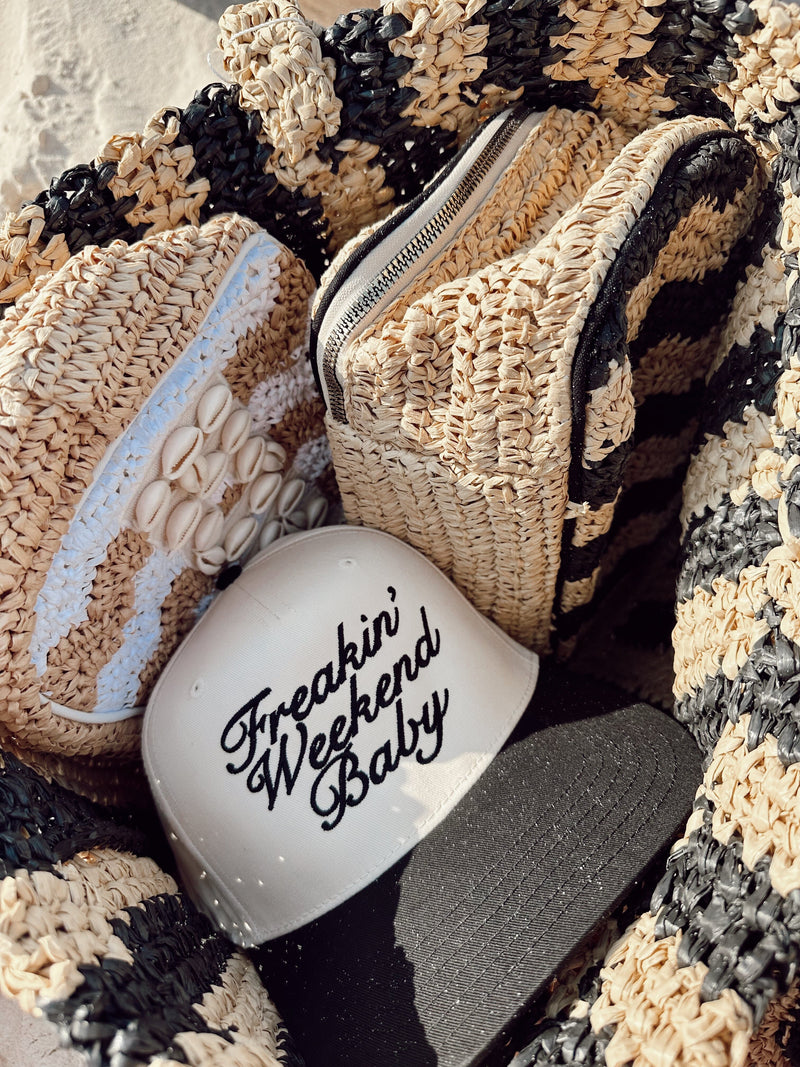 Freakin' Weekend Baby - Black Vintage Trucker Hat