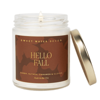 Hello Fall Soy Candle | 9oz. Clear Jar