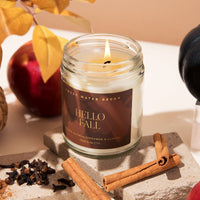 Hello Fall Soy Candle | 9oz. Clear Jar