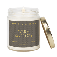 Warm and Cozy Soy Candle - Clear Jar - 9 oz