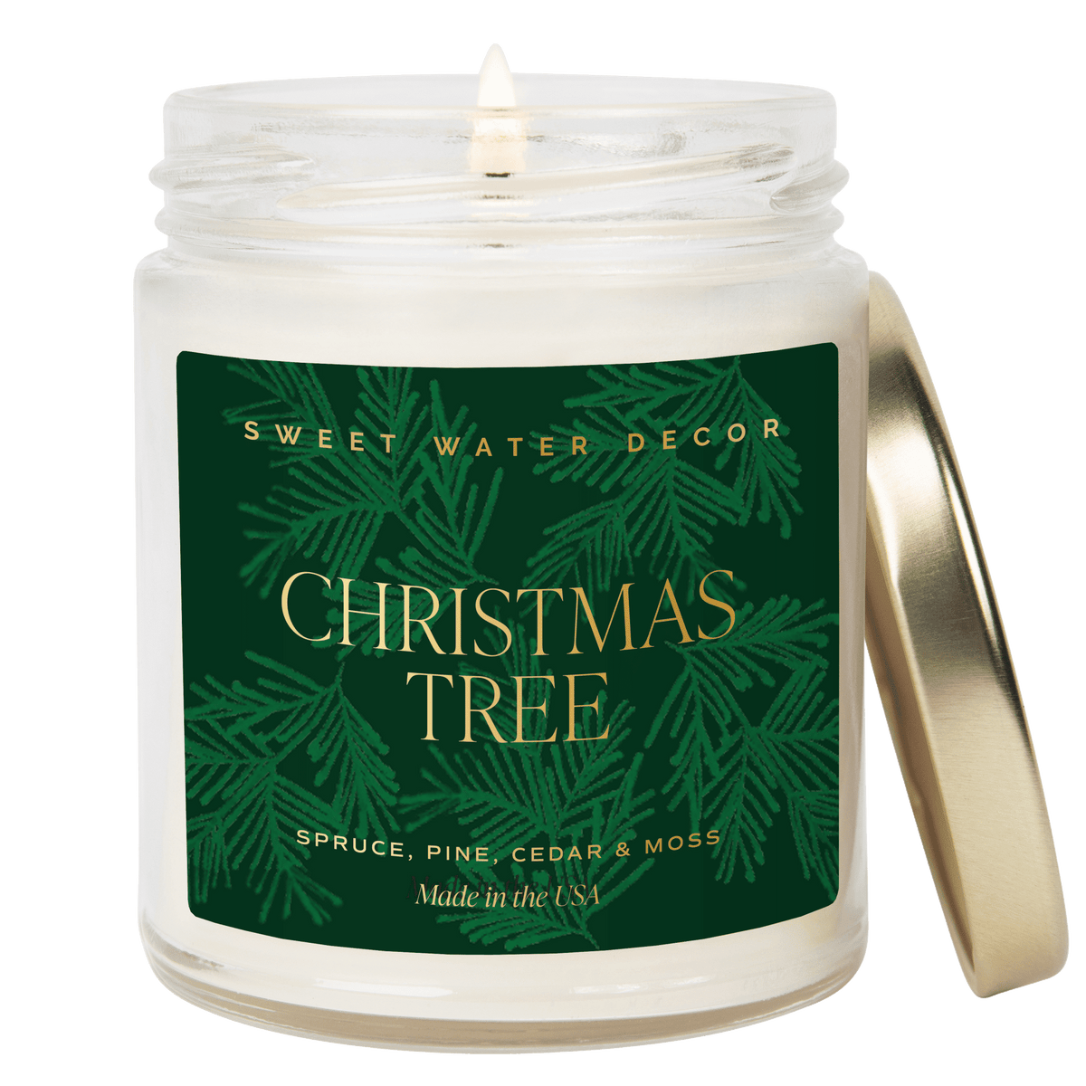 Christmas Tree Soy Candle - Clear Jar - 9 oz