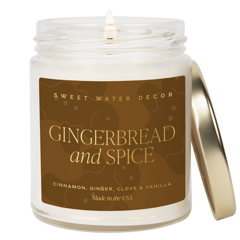 Gingerbread and Spice Soy Candle - Clear Jar - 9 oz