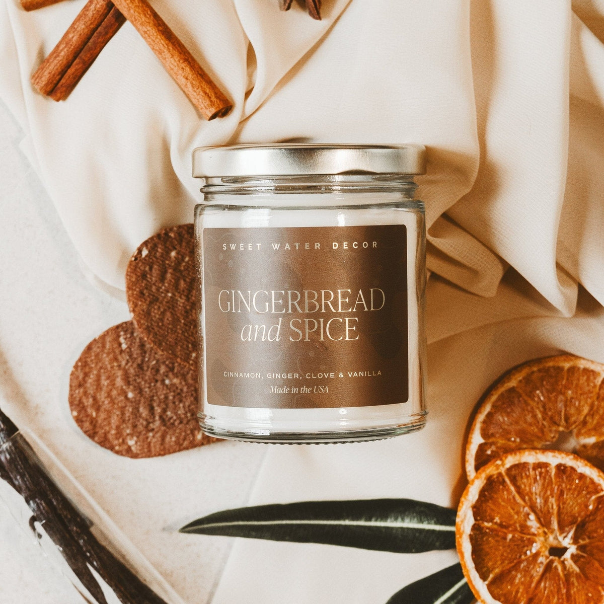 Gingerbread and Spice Soy Candle - Clear Jar - 9 oz