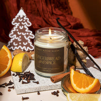 Gingerbread and Spice Soy Candle - Clear Jar - 9 oz