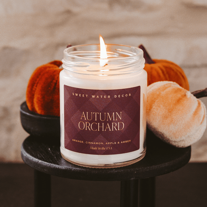 Autumn Orchard Soy Candle | 9oz. Clear Jar (Mulled Cider)