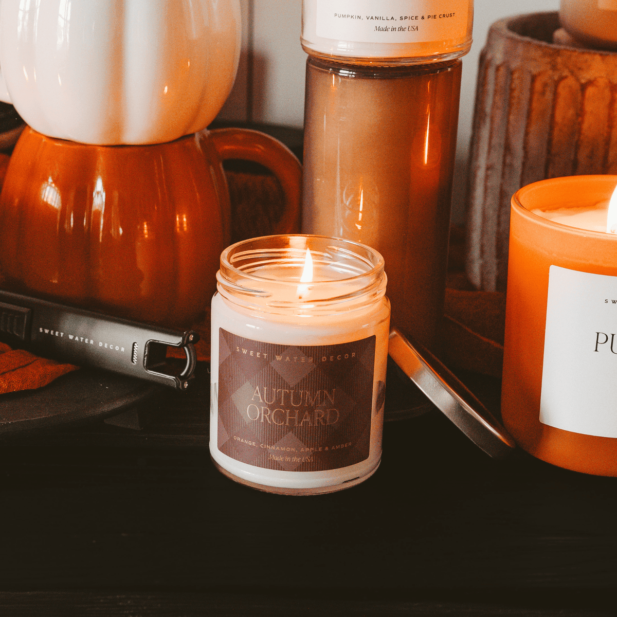 Autumn Orchard Soy Candle | 9oz. Clear Jar (Mulled Cider)