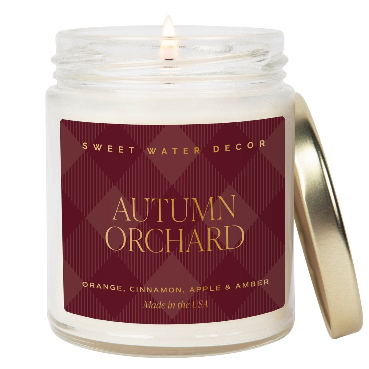 Autumn Orchard Soy Candle | 9oz. Clear Jar (Mulled Cider)