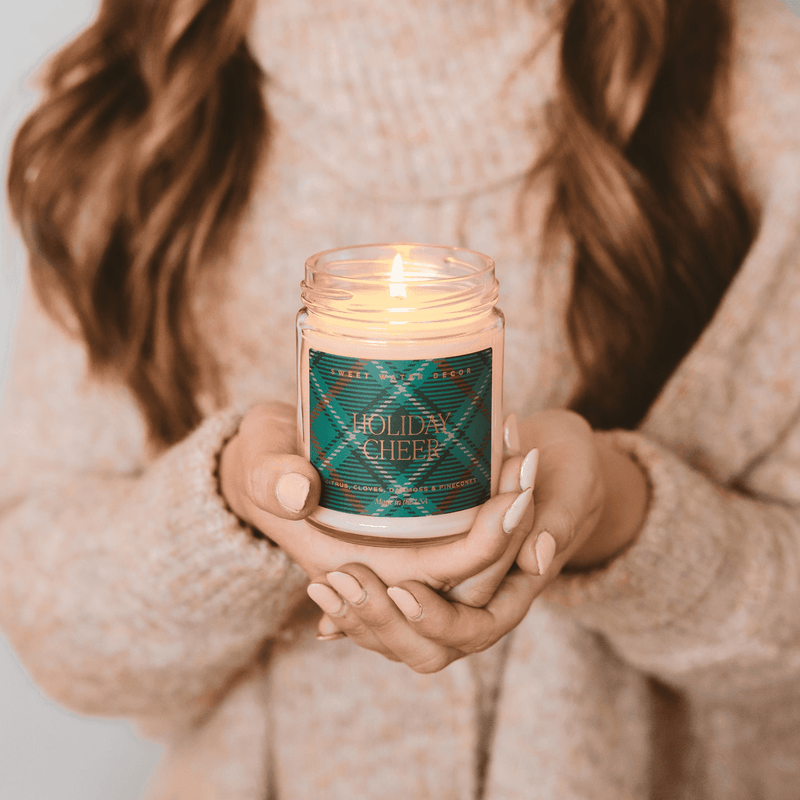 Holiday Cheer Soy Candle | 9oz. Clear Jar