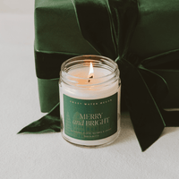 Merry and Bright Soy Candle | 9oz. Clear Jar