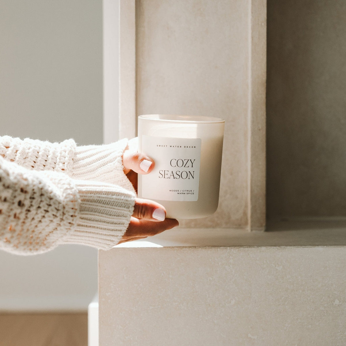 Cozy Season Soy Candle - Tan Matte Jar - 15 oz