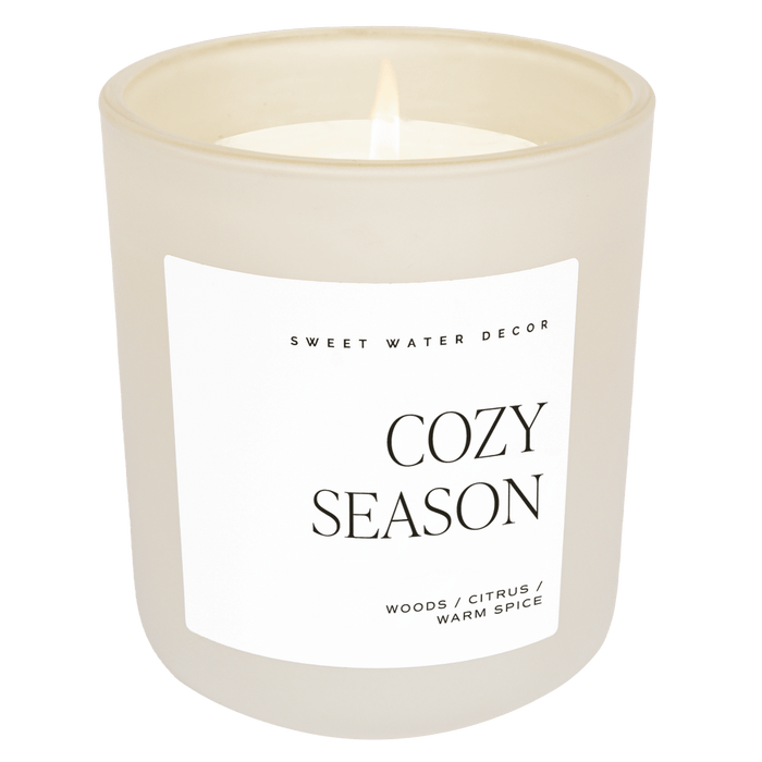 Cozy Season Soy Candle - Tan Matte Jar - 15 oz