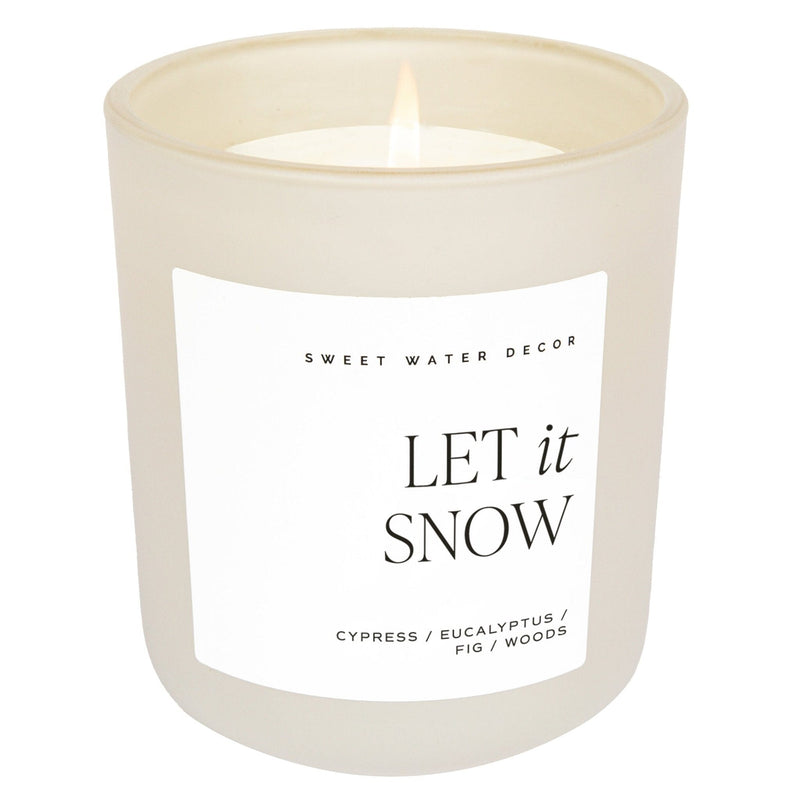 Let It Snow Soy Candle - Tan Matte Jar - 15 oz