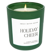 Holiday Cheer Soy Candle - Green Matte Jar - 15 oz