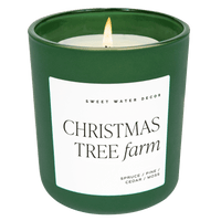 Christmas Tree Farm Soy Candle - Green Matte Jar - 15 oz