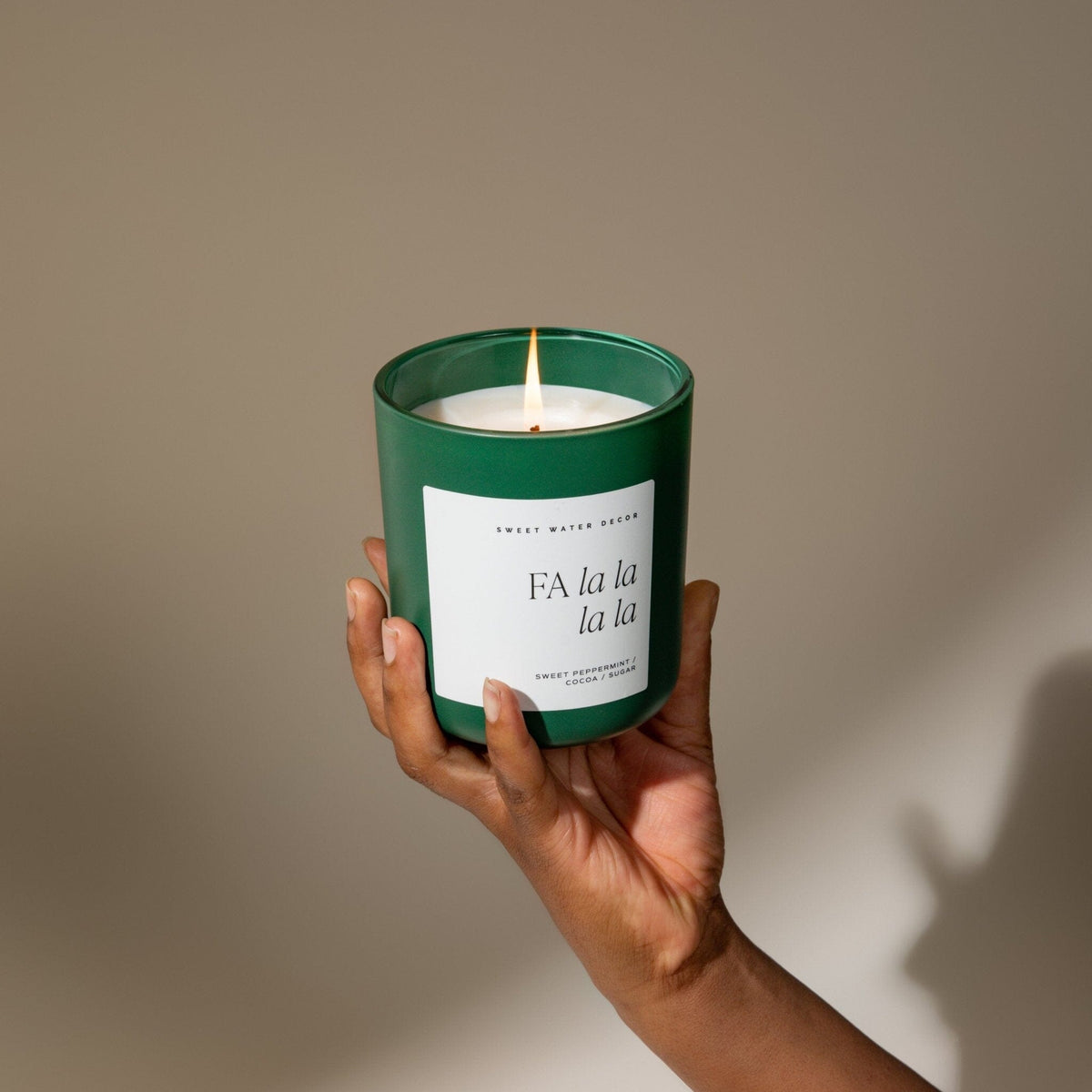 Fa La La La La Soy Candle - Green Matte Jar - 15 oz