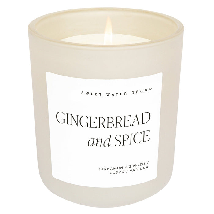 Gingerbread and Spice Soy Candle - Tan Matte Jar - 15 oz