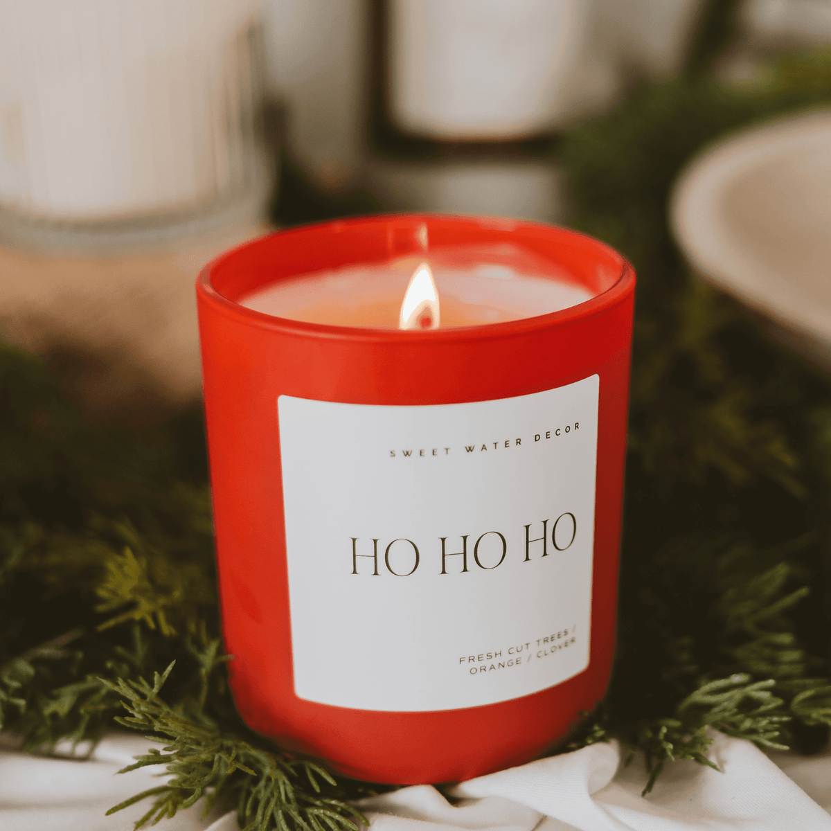 Ho Ho Ho Soy Candle - Red Matte Jar - 15 oz (Christmas)