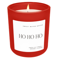 Ho Ho Ho Soy Candle - Red Matte Jar - 15 oz (Christmas)